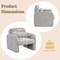 Modern Accent Chair with Waist Pillow and Armrests for Living Room Bedroom